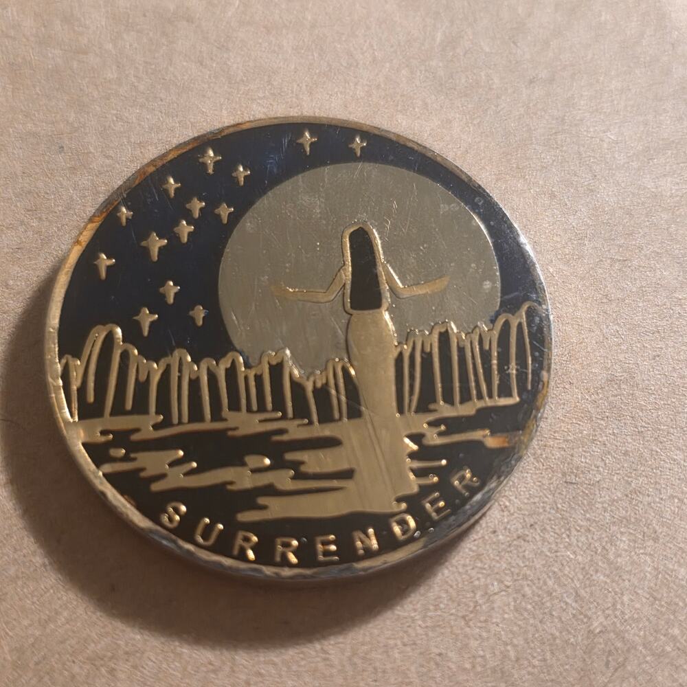 Surrender Lady Recovery Coin, Sobriety Medallion, Recovery Keepsake